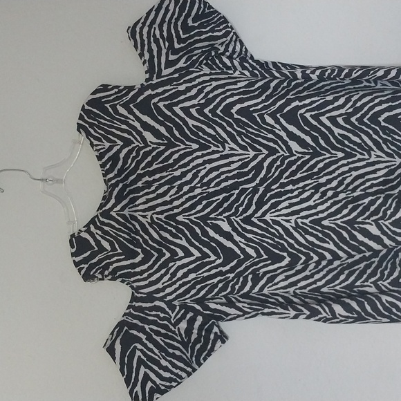 ZEBRA print Top Cold Shoulder Blouse Size 2x - Picture 4 of 5